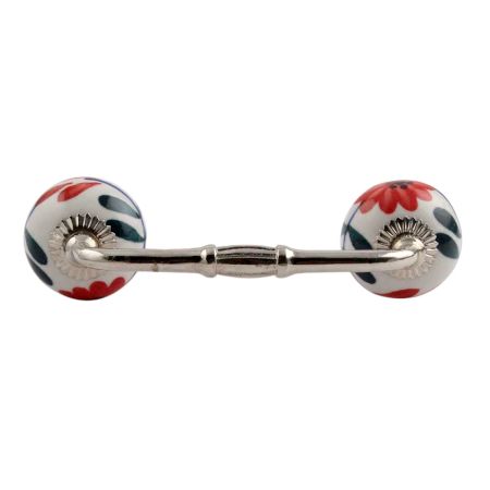 Mini Carnation Ceramic Bridge Handle